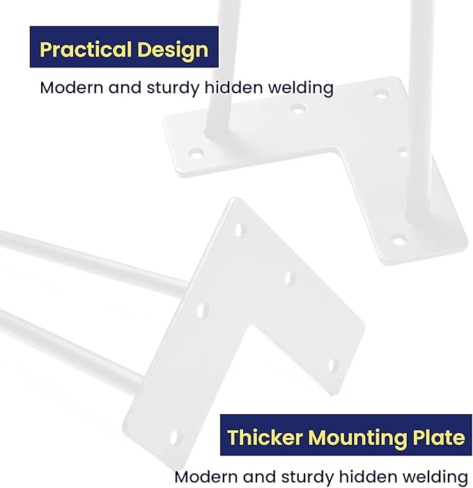 SMARTSTANDARD 4 Inch Heavy Duty Hairpin Furniture Legs, Metal Home DIY Projects
