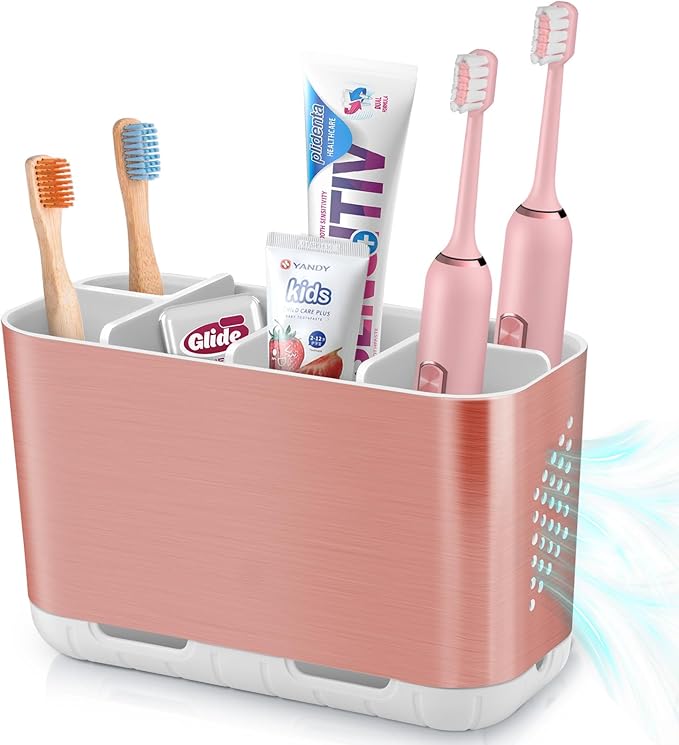 Boperzi Toothbrush Holders for Bathrooms Countertop, Electric Tooth Brush Holder