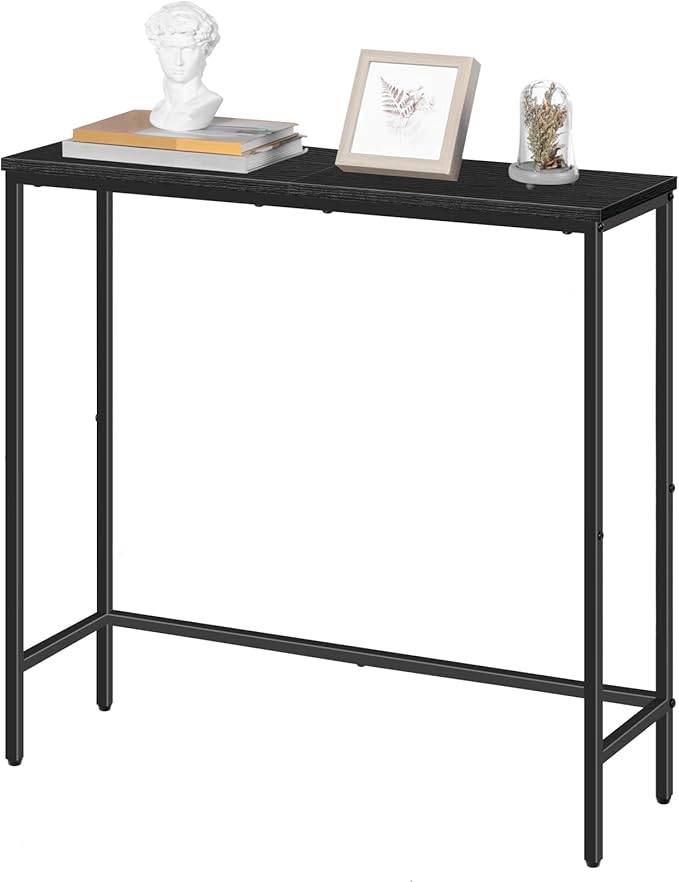 HOOBRO 2 Pack Narrow Console Table, 29.5" Small Entryway Table, Thin Long Sofa