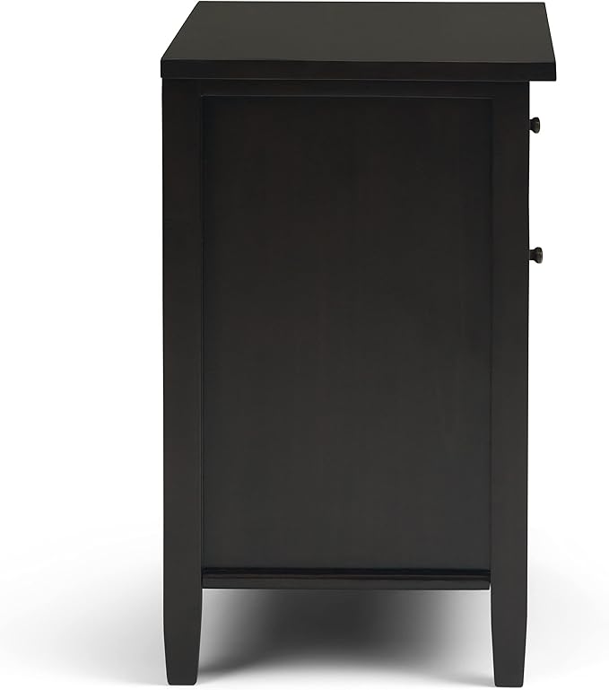 SIMPLIHOME Warm Shaker Solid Wood 24 inch Wide Transitional-Style Bedside