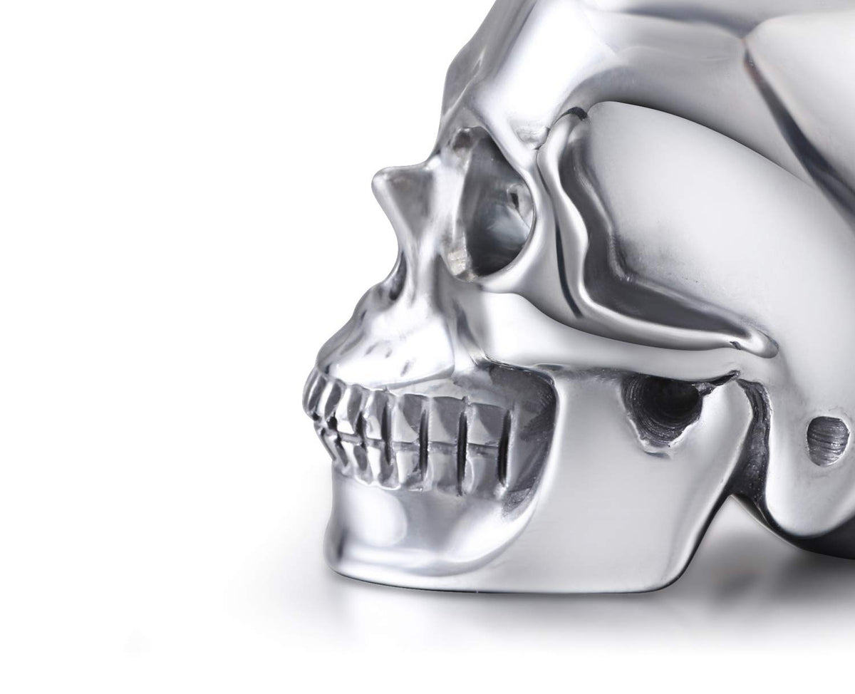 Skullis 2.0" Tera-Hertz Crystal Skull, Hand Carved Gemstone Fine Art Sculpture, Reiki Healing Stone Statue. z8