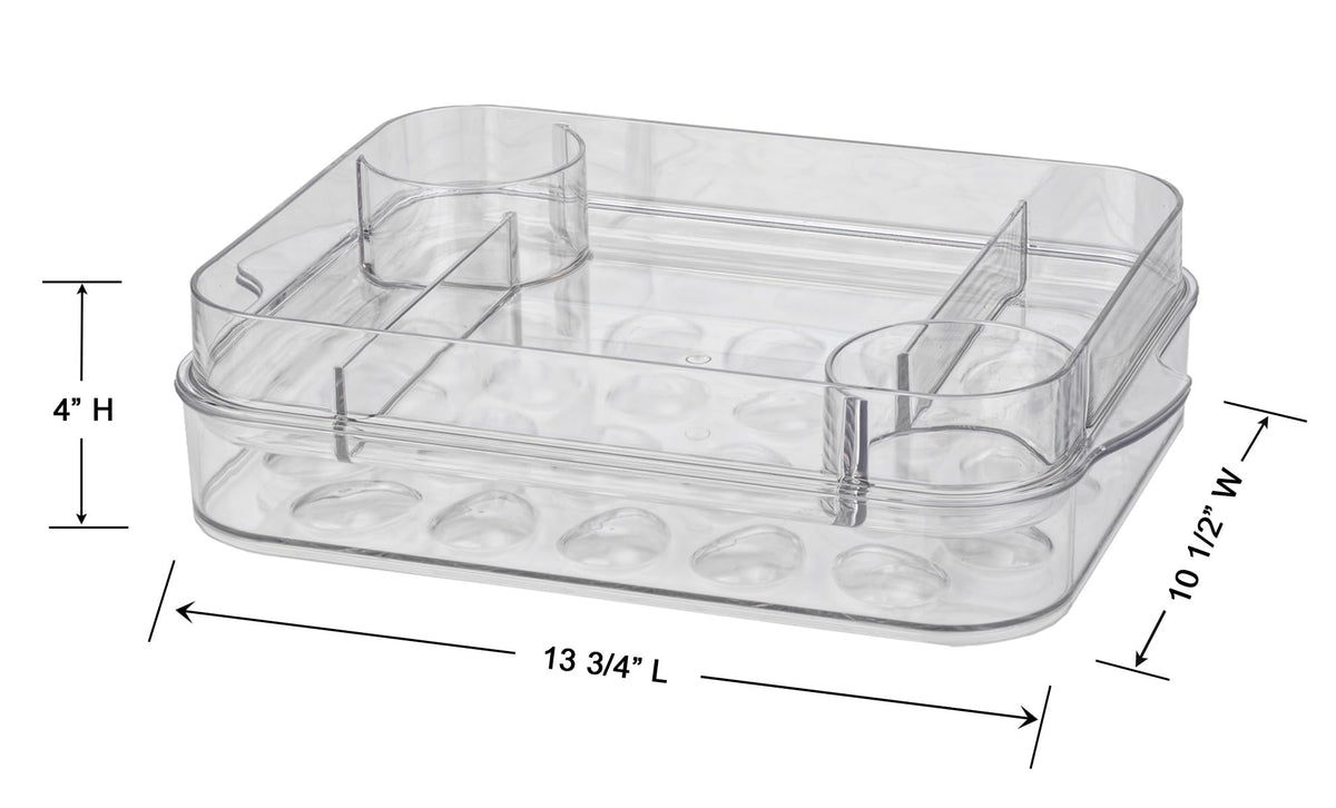 Prodyne Charcuterie On Ice & Deviled Eggs On Ice Platter 2 Piece Serveware Set