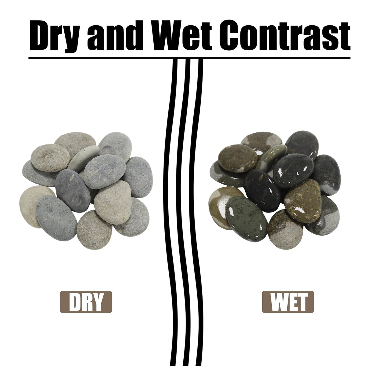 Wuyituart 4LB Large Rocks for Painting, 1-2 Inch Natural River Rocks, Decorative Stones for Fish Tank Aquarium Fountain Garden Arts Crafting