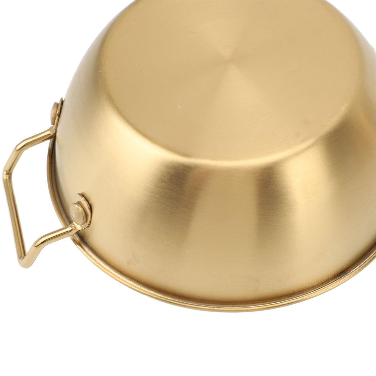 3Pcs Stainless Steel Soy Sauce Dishes, 4.1/5.1/5.7 inch Gold Round Dipping Bowl with Handle, Individual Seasoning Bowls Serving Dishes Appetizer Plates for Sushi, Side Dishes, Dessert, Ketchup, Prep