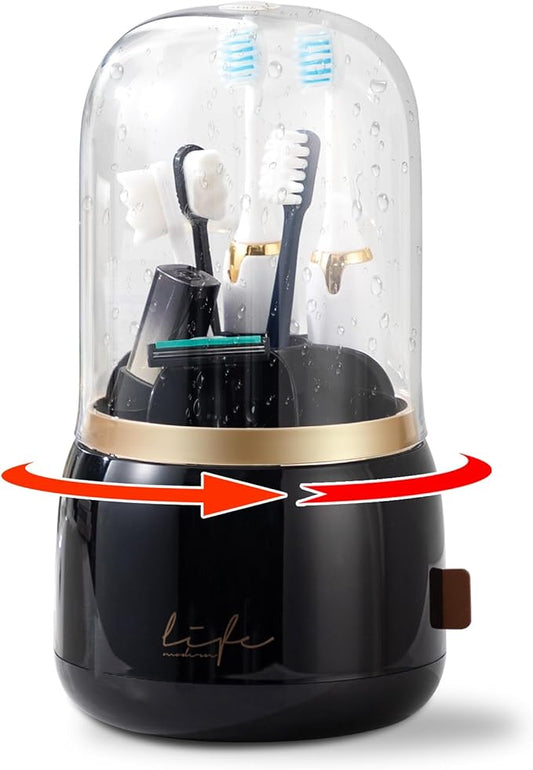 Toothbrush Holders for Bathrooms, Rotating 7 Slots Electric Toothbrush Holders
