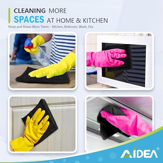 AIDEA Microfiber Cleaning Cloth-24PK, Soft Microfiber Towels