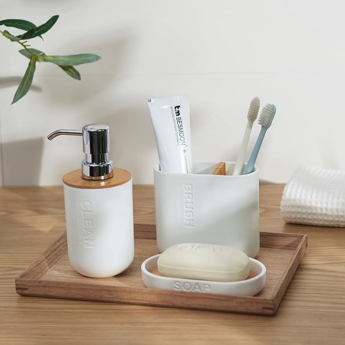 Toothbrush Holders Bamboo Electric Toothbrush Holder Bathroom Storage Organizer