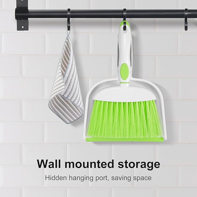 NACENA Small Dust Pan and Brush Set, Mini Broom and Dustpan Set Small Hand