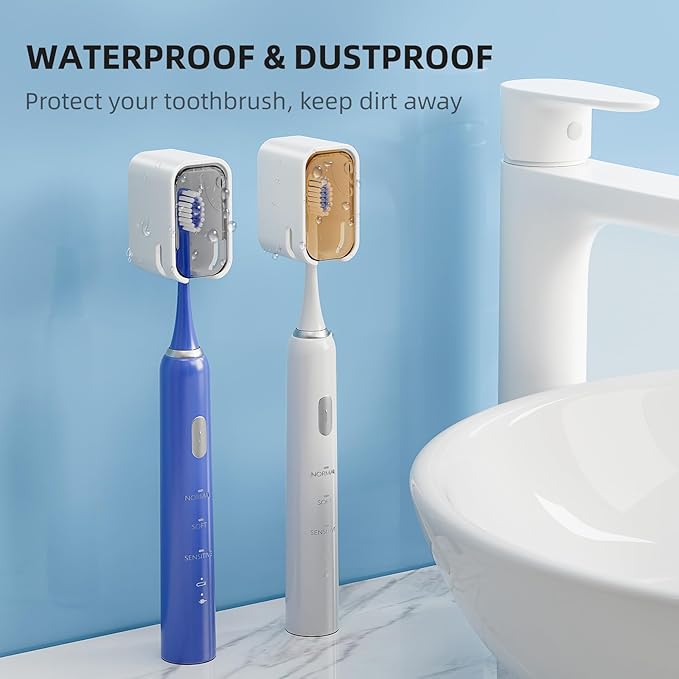 Travel Toothbrush Head Cover 2PCS, Electric Toothbrush Covers Caps, Ventilated