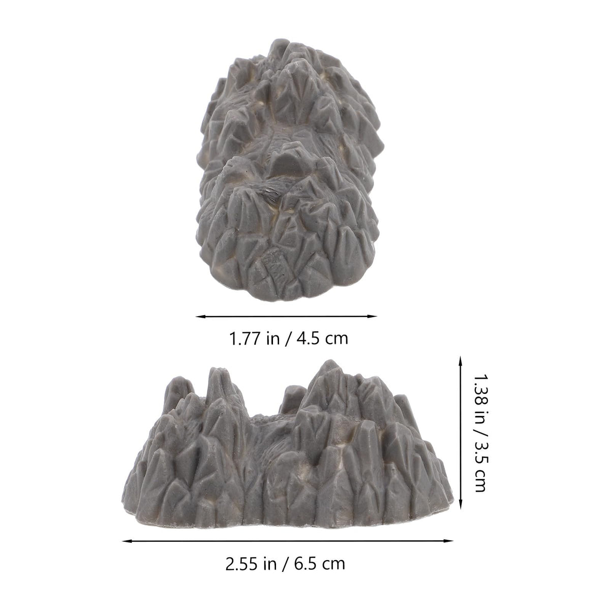 Homoyoyo 20pcs Mini Rockery Model, Fake Rock 2.55 Inch Plastic Landscape Miniature Fake Stone Rocks for Micro Landscape Decor Resin Moss Terrariums Bonsai Decor