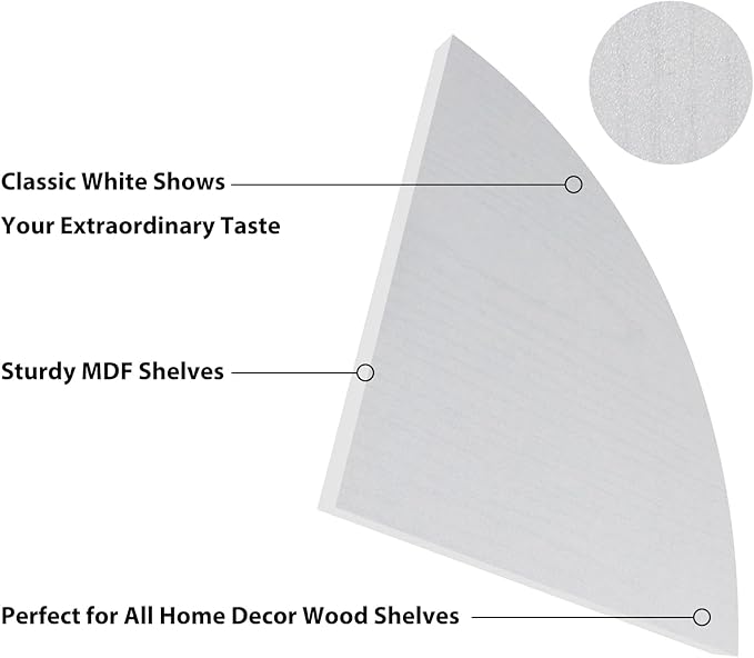 HORLIMER Floating Corner Shelf Wall Mount, Living Room