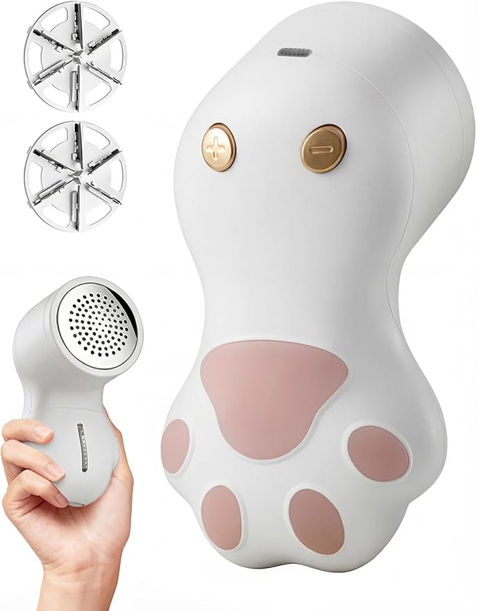 Cute Cat Paw Fabric Shaver, 3-Speed Lint Remover