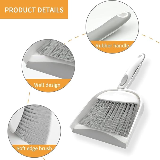 Dust pan, Mini Dustpan and Brush Set, Small Broom and Dustpan Set, Small Hand