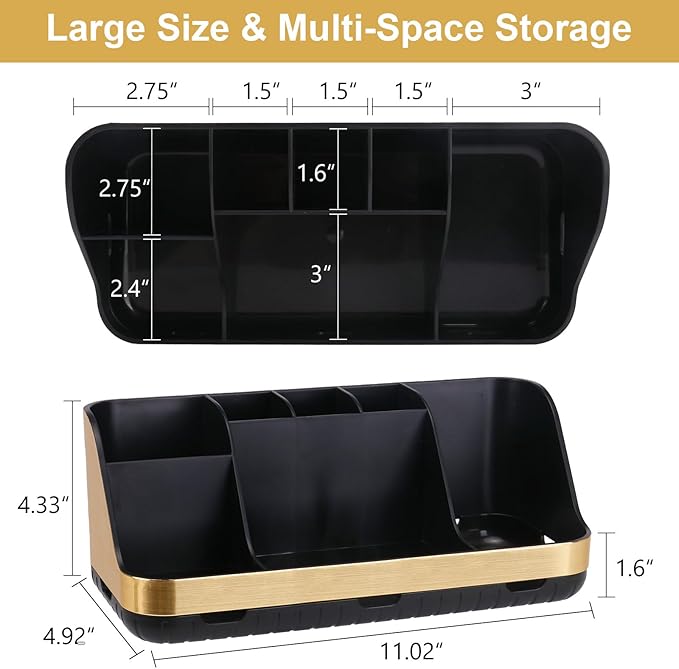 Gold Toothbrush Holders for Bathrooms Countertop Organizer