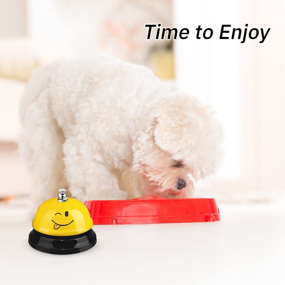 Hotop 3 Pcs Desk Bell for Service Funny Front Desk Smile Face Metal Ringer Call Bell for Kitchen Hotel Restaurant Classroom(Smile Face,Yellow)
