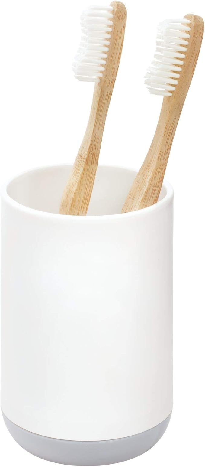 iDesign Toothbrush Holder for Normal Toothbrushes, Spin Brushes, and Toothpaste