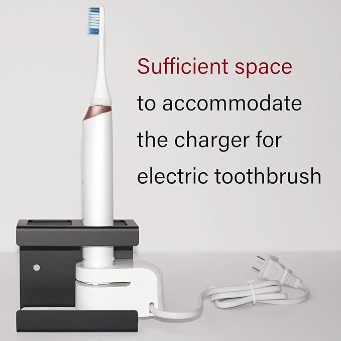 Set of 2 Electric Toothbrush Holder Wall Mounted, 18/8 Stainless Steel
