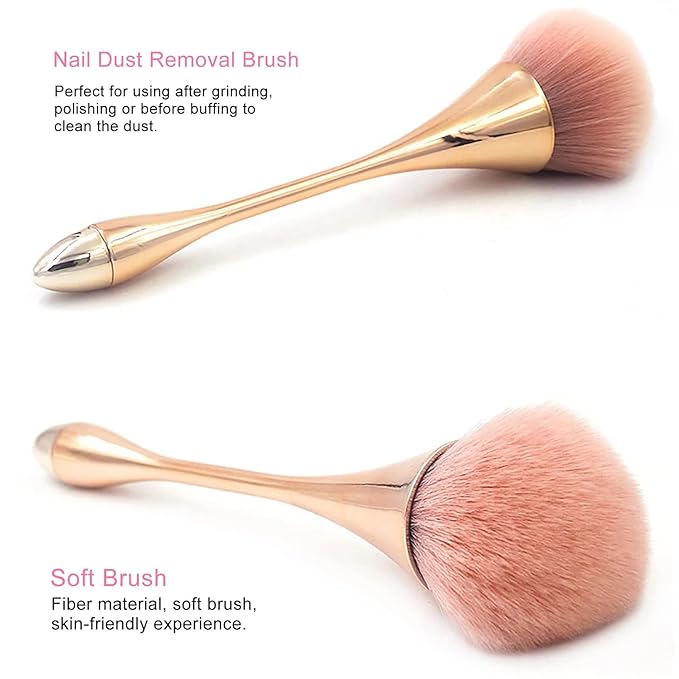 2Pcs Nail Dust Brush Acrylic Nail Brush Cleaner Nail Brushes