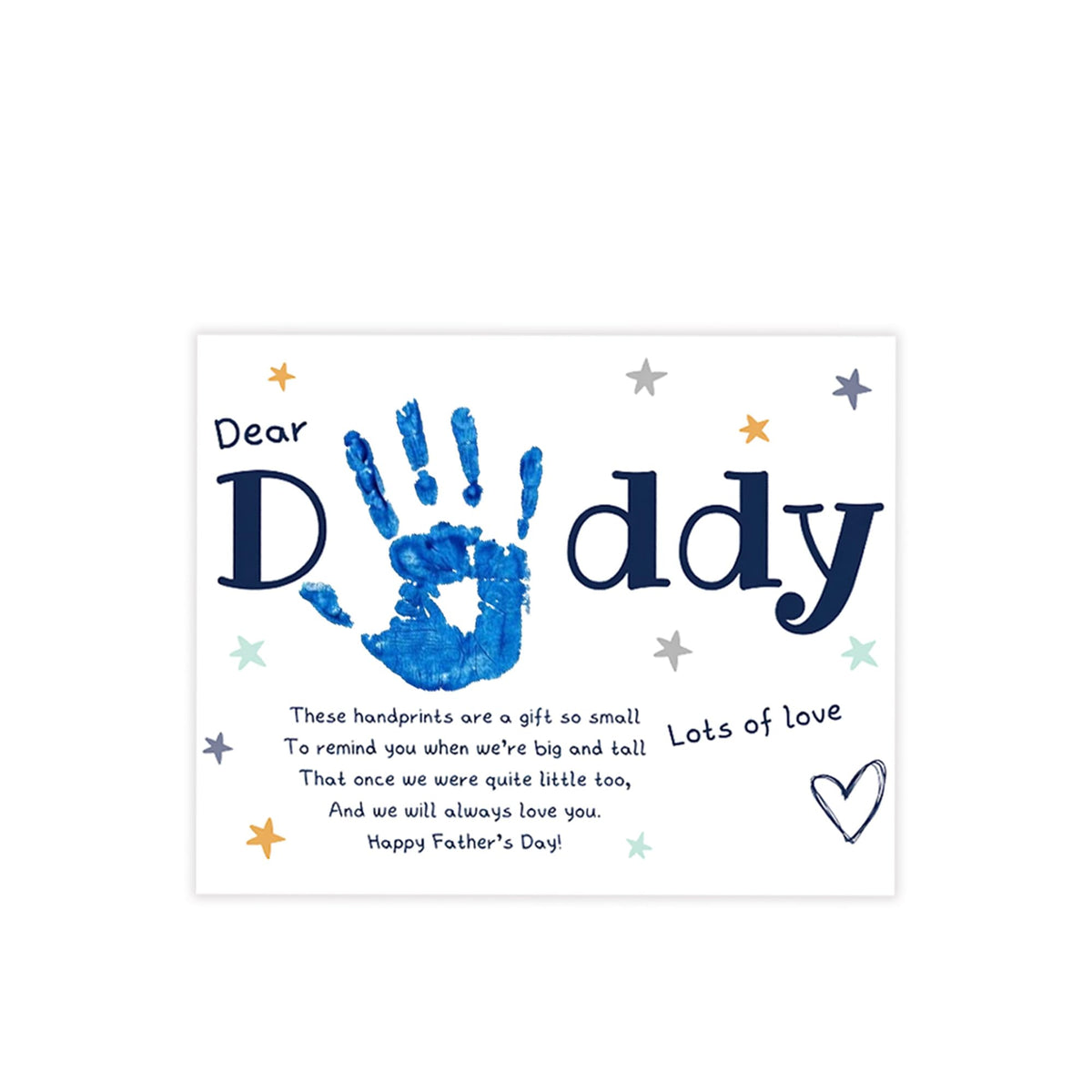 Father’s Day Crafts for Kids – Family Handprint Kit, Best Dad Ever Hands Down Gifts from Kids, Create Keepsake Dad Will Cherish Forever, DIY Art Activity for Toddlers, Set of 3 Personalized Present