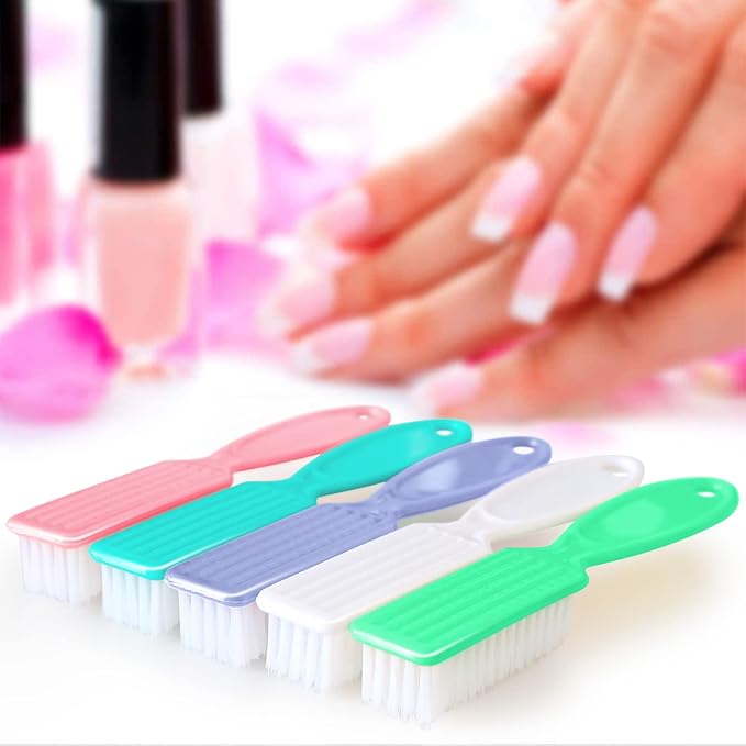 HOFASON 6 Pack Nail Brush for Cleaning Fingernails, Nail Brush Handle Grip