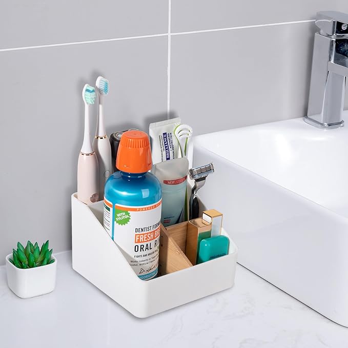 Toothbrush Holder for Bathrooms, 4 Slots Tooth Brush Holder