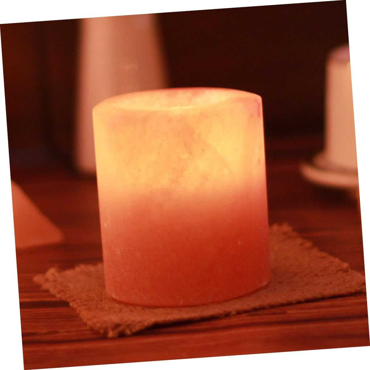 VOSAREA Himalayan Salt Candlestick Holder Decorative Candle Stand for Meditation Yoga Home Decor Natural Crystal Salt Material for Living Room Wedding Centerpieces