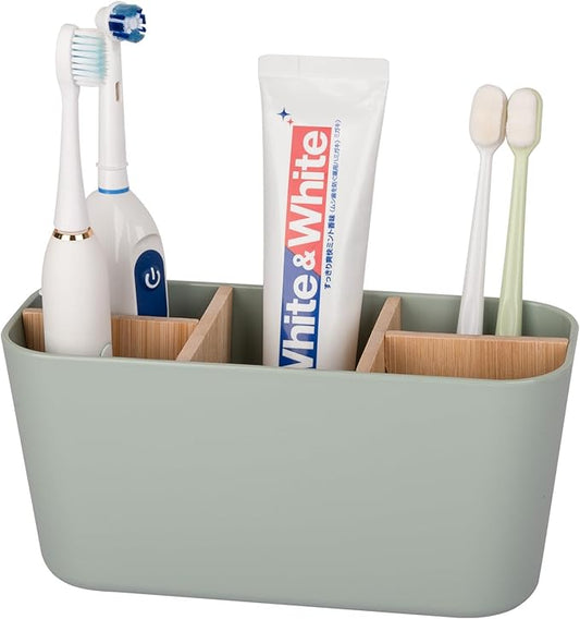 Toothbrush Holders for Bathrooms, Bamboo Tooth Brush Holder