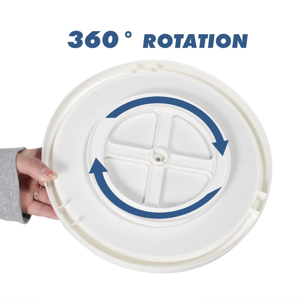 Lazy Susan Organizer, 2 Tier Non Skid Spice Rack Turntable,360 Degree Rotating Seasoning Organizer, 10-Inch Spinning Organizer for Pantry Cabinet, Kitchen, Countertop, Vanity Display Stand