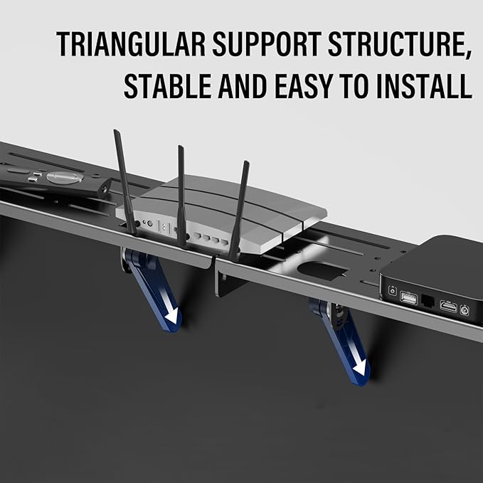 CABTE Adjustable Steel TV Top Shelf, Floating TV Stand, Universal Monitor Shelf