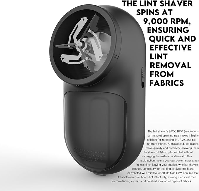 Rechargeable Fabric Shaver, Lemontec Battery-Operated Lint Remover & Sweater
