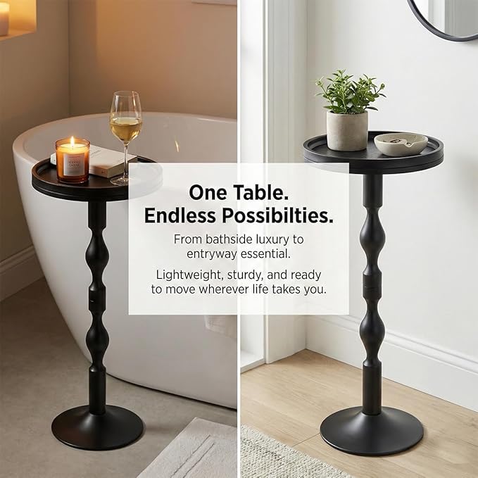 Small Round Drink Table, Pedestal Tables, Small Round Side Table