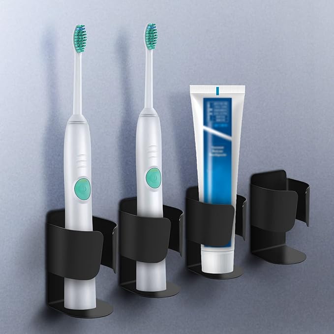 Electric Toothbrush Holder Wall Mount, 304 Stainless Steel Self-Adhesive