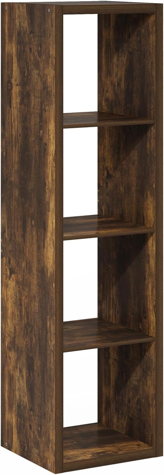 Furinno Cubicle Book Shelf, Vertical 4-Cube Bookshelf, Extra Thick Horizontally