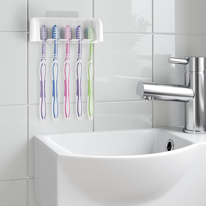 5 Slots Wall Mount Toothbrush Holder