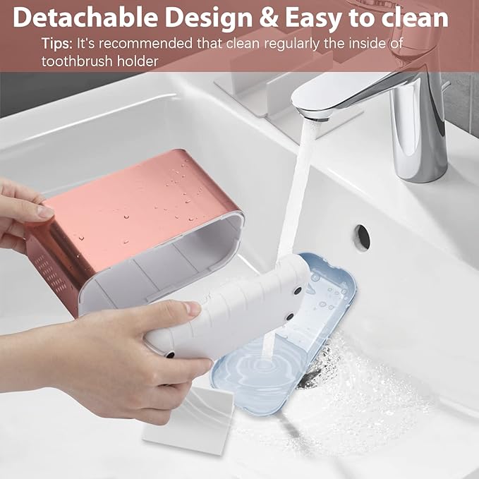 Boperzi Toothbrush Holders for Bathrooms Countertop, Electric Tooth Brush Holder
