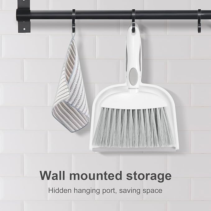 NACENA Small Dust Pan and Brush Set, Mini Broom and Dustpan Set Small Hand