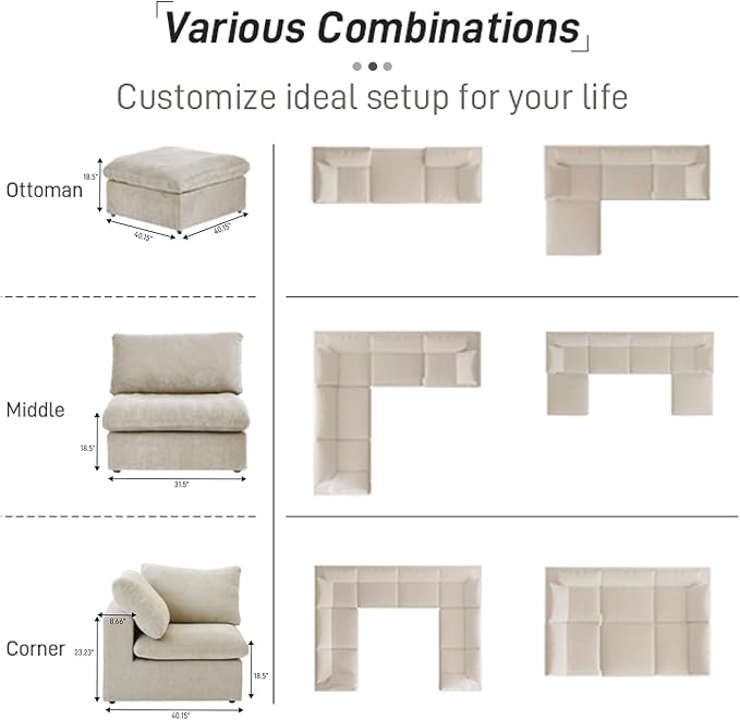 Cloud Couch Modular Sectional Sofa