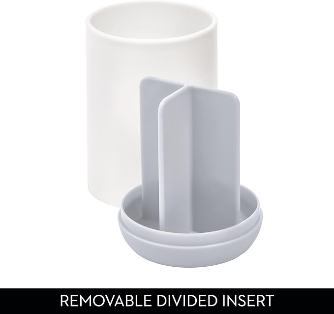 iDesign Toothbrush Holder for Normal Toothbrushes, Spin Brushes, and Toothpaste