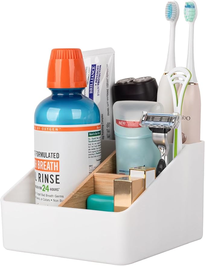 Toothbrush Holder for Bathrooms, 4 Slots Tooth Brush Holder