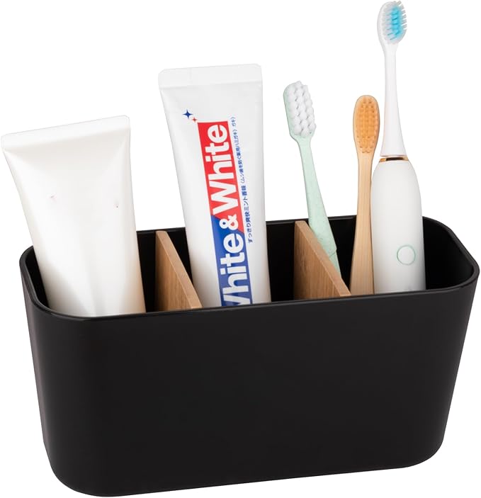 Toothbrush Holders for Bathrooms, Bamboo Tooth Brush Holder