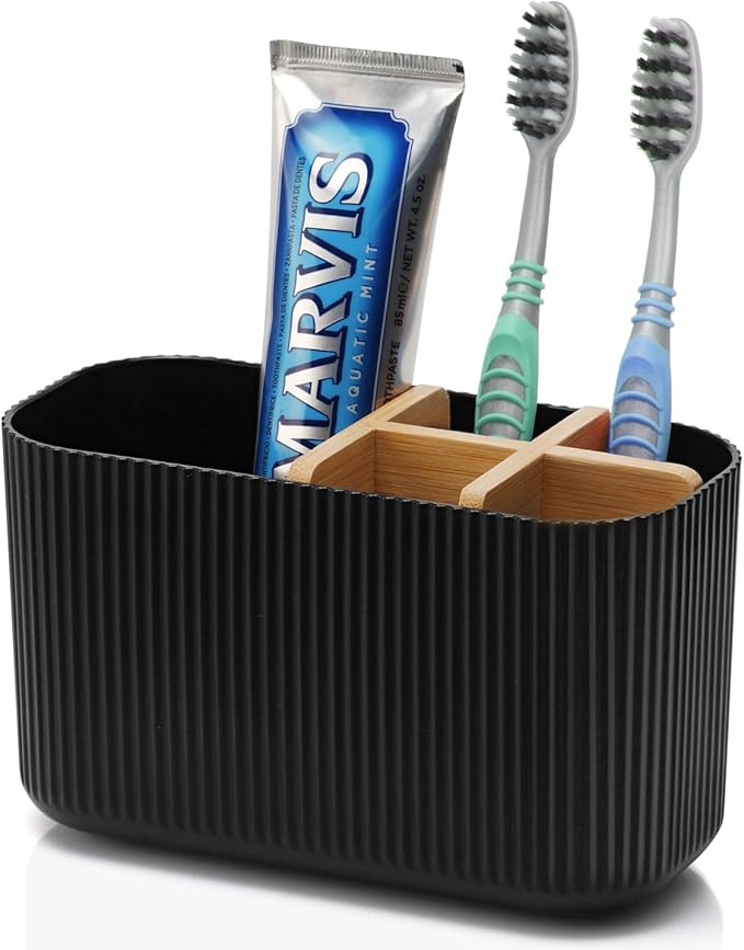 Black Toothbrush Holder