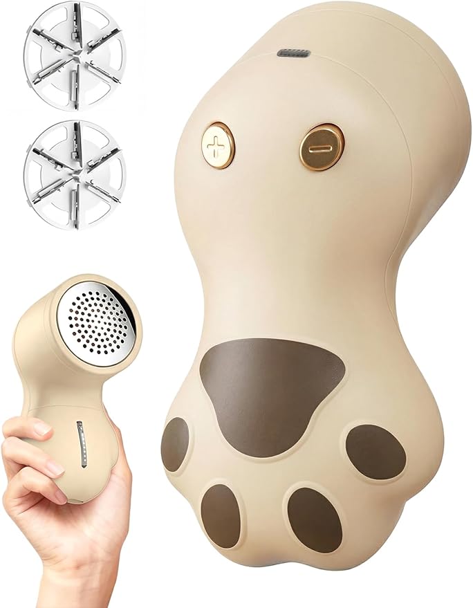Cute Cat Paw Fabric Shaver, 3-Speed Lint Remover