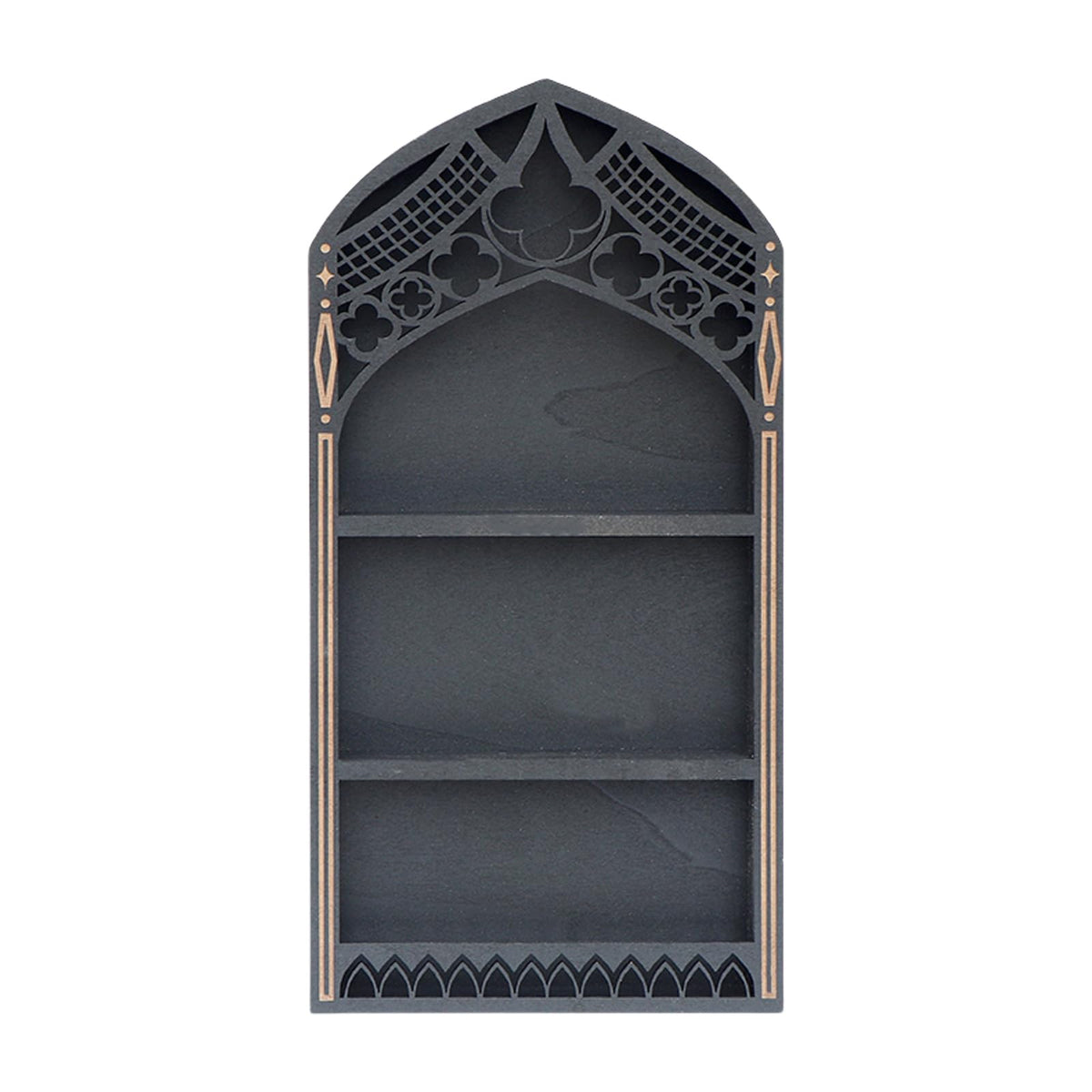 Xinsheinelry French Multi Layer Shelf for Crystal Mineral Agates Decorations Easy to Assemble Tiers Wooden Layer French