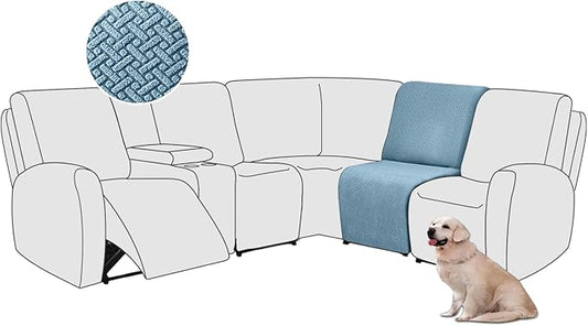 ALIECOM 100% Waterproof Recliner Sectional Couch Covers L Shape Stretch Corner