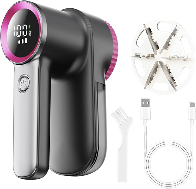 Rechargeable Fabric Shaver & Lint Remover, Electric Sweater Defuzzer