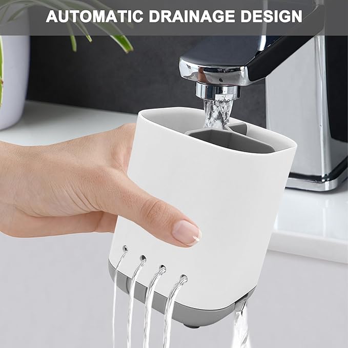 Toothbrush Holder for Bathroom, Plastic Detachable for Easy Cleaning