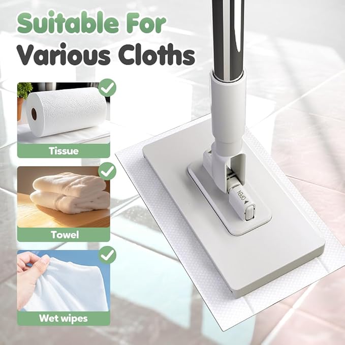 Disposable Dust Mop with 4 Reusable Cloths, 2026 New 39in Long Handle