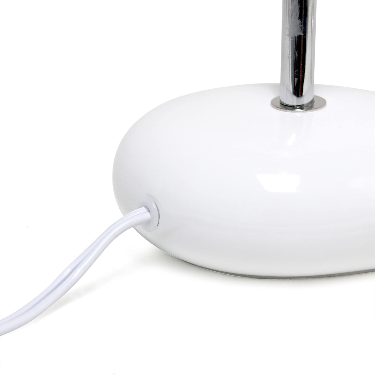 Simple Designs LT2005-WHT Stonies Small Stone Look Table Desk Bedside Lamp, White
