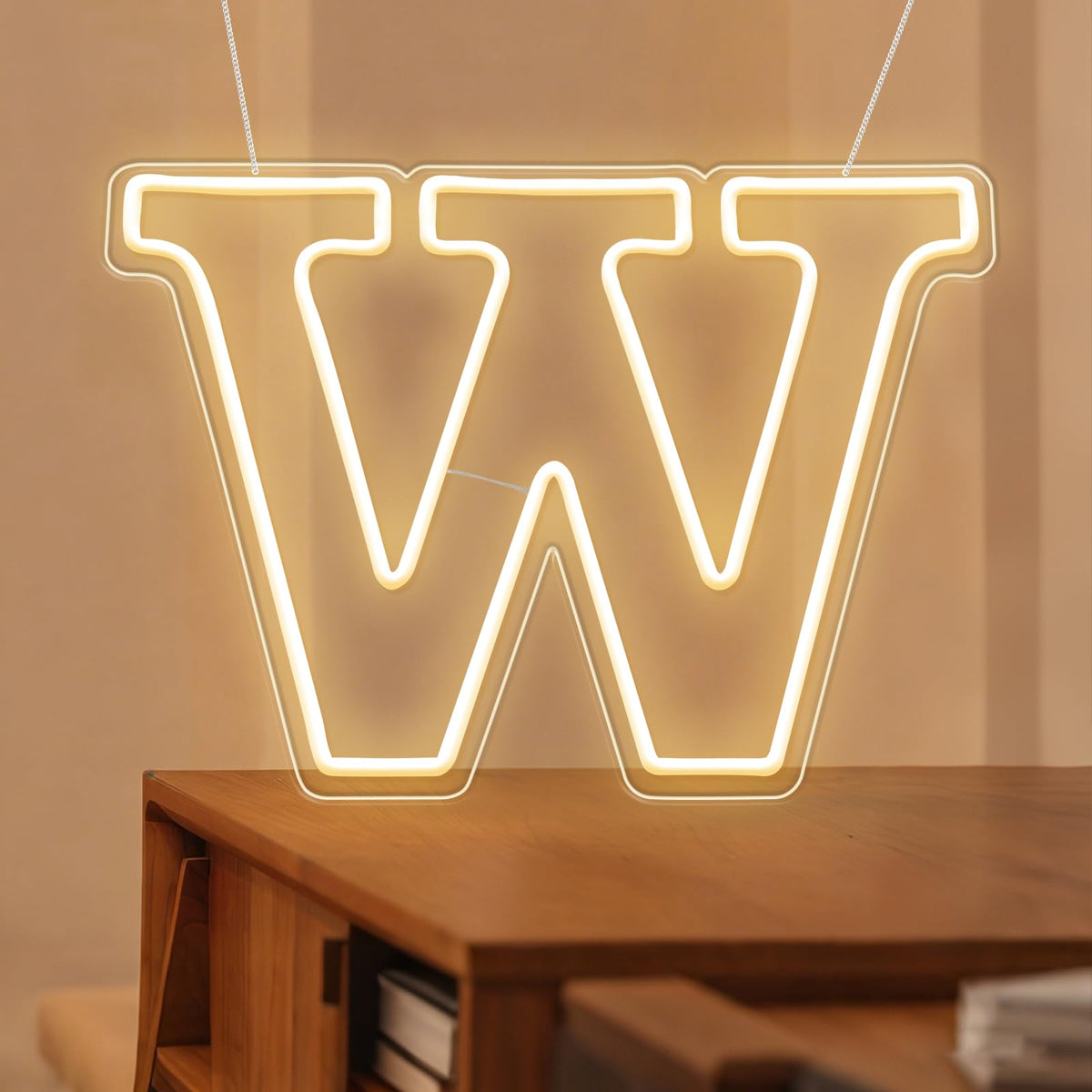 RumonZS Light Up Letters W LED Letters Lights Neon Sign 26 Alphabet 15.9" Decorative Lighted Alphabet for Wedding Party Birthday Bar Christmas Home Decor Letter Lights (Warm White)