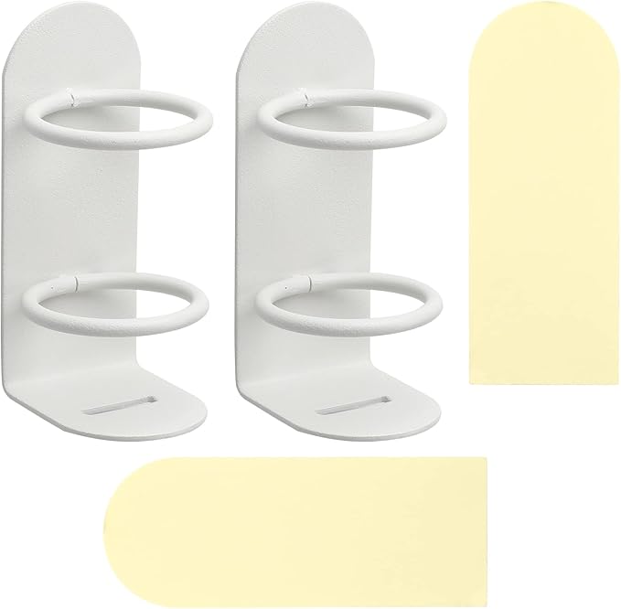 2 Pack Electric Toothbrush Holders Stick on The Wall Electric Metal Tooth